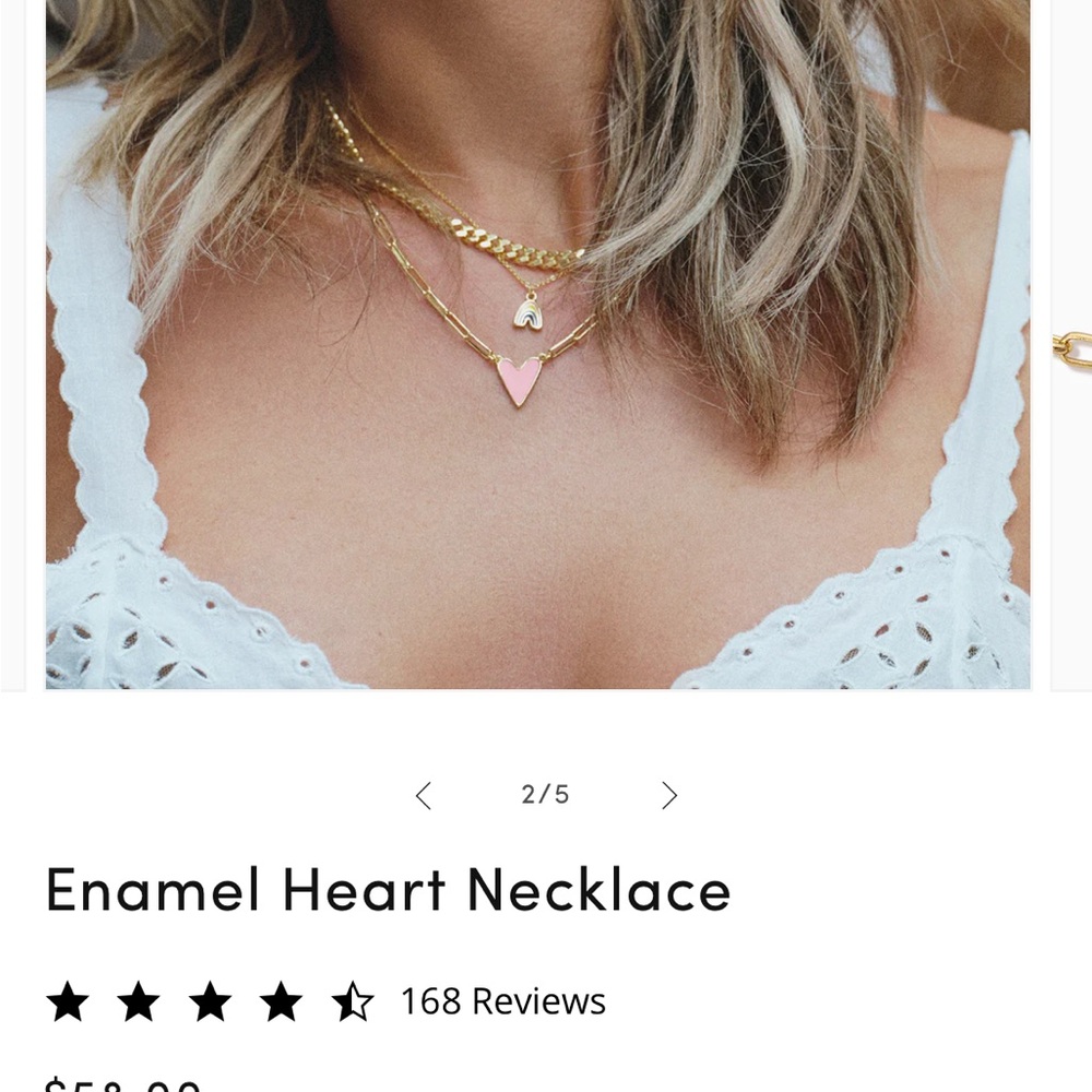 Uncommon James Heart Enamel Necklace